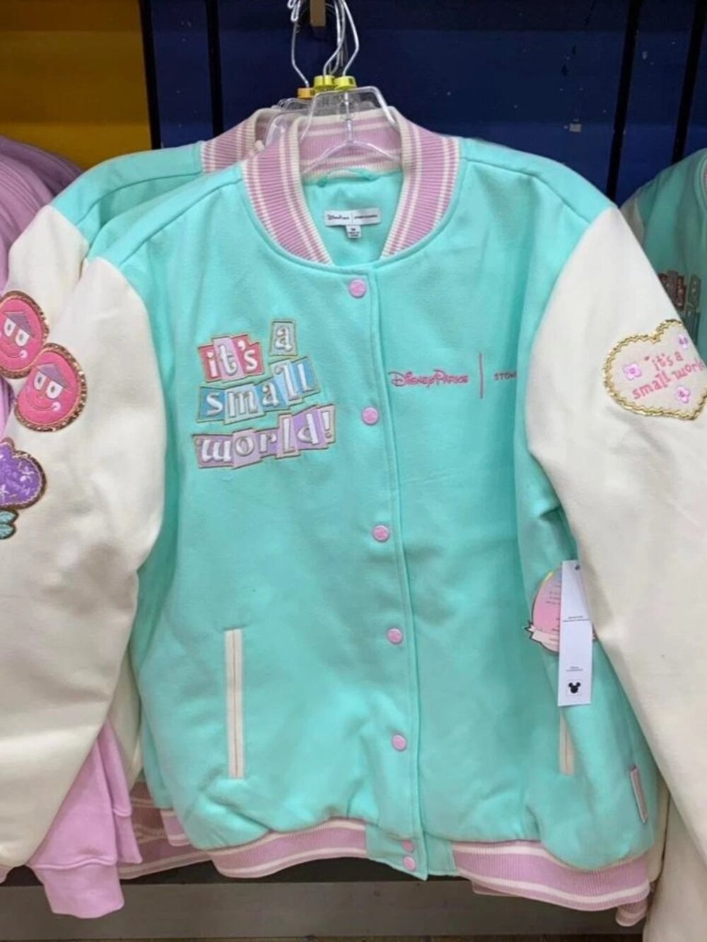 NWT Disney x Stoney Clover Lane "it's a small world" Varsity Jacket sz. M